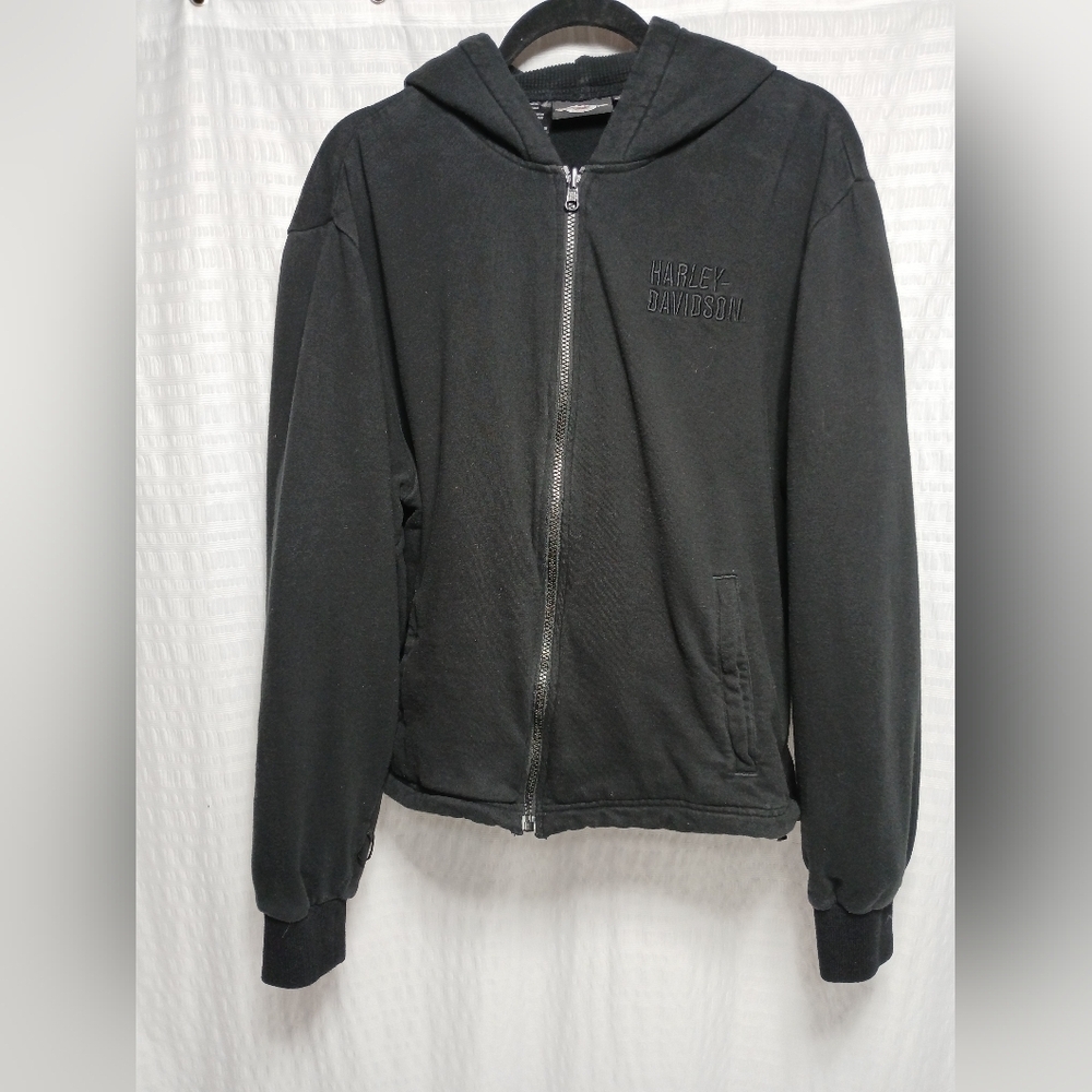 Harley Davidson Men's Vintage Riding Jacket Inner Full Zip Cotton Jacket. Xl